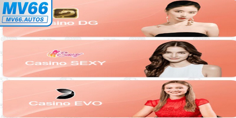 Một số sảnh Casino nổi bật nhất, rất được ưa chuộng tại MV66
