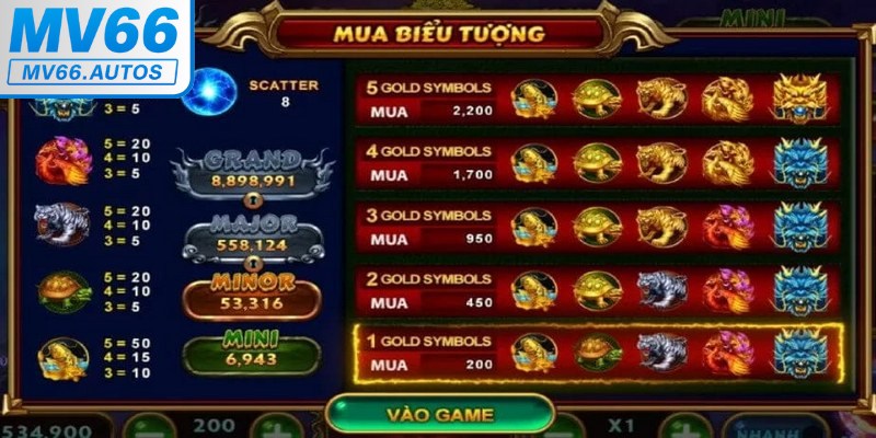 Bạch Hổ sở hữu khả năng thay đổi vận may trong game